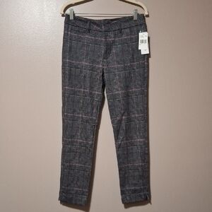 Alda Dark Grey Straight Leg Printed Trouser